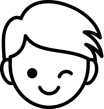 İfade yüz avatarı, duygu konsepti vektör illüstrasyonu