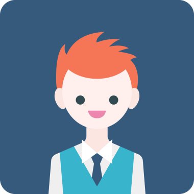 Erkek avatarın vektör illüstrasyonu 