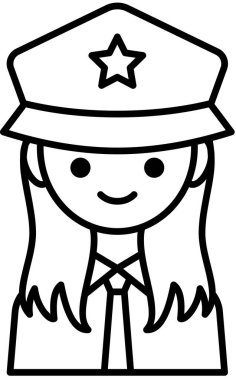 kız güzel vektör illüstrasyonu minimalistik 