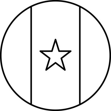 Kamerun simgesi bayrağı, vektör illüstrasyonu