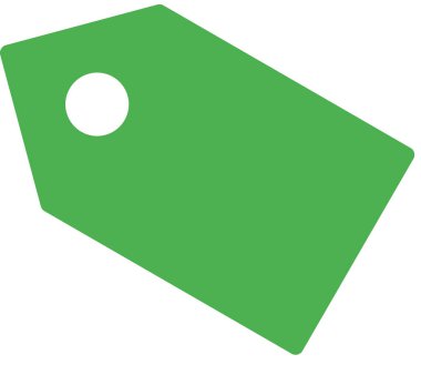 etiket simgesi, asgari vektör illüstrasyonu