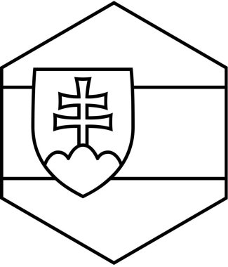 Slovakya vektör illüstrasyonunun bayrağı