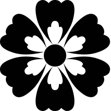 Çiçek süslemesinin vektör illüstrasyonu, çiçek bitkisi sanatı