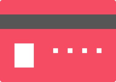 Beyaz arkaplanda kredi simgesi izole edildi, vektör illüstrasyonu