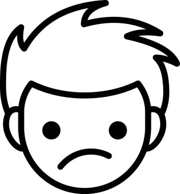 Erkek avatarın vektör illüstrasyonu 