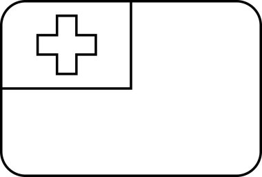 Tonga vektör illüstrasyonu bayrağı