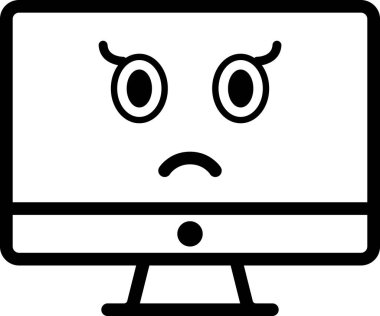  İfade duygu simgesi vektörü, üzgün sürpriz yüz avatarı