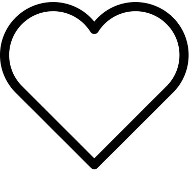 kalp simgesi, minimalist vektör illüstrasyonu