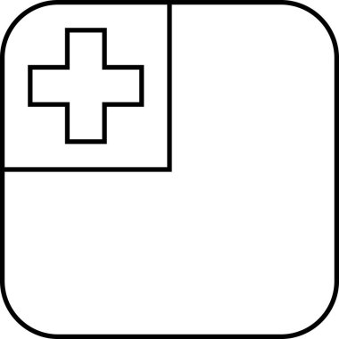 Tonga vektör illüstrasyonu bayrağı