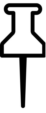 iğne imleci simgesi, vektör illüstrasyonu