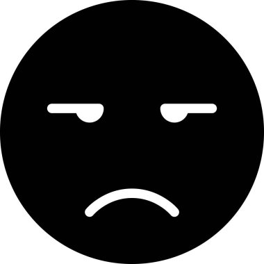 üzgün yüz avatarı, emoticon konsept vektör çizimi