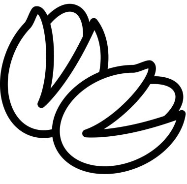 Fıstık ikonu, minimalist vektör illüstrasyonu