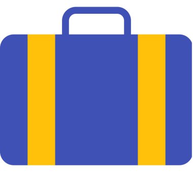 bavul düz simgesi, vektör illüstrasyonu