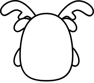 Ren geyiği yüz ifadesi, vektör çizimi