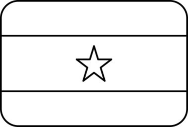 Beyaz arkaplanda izole edilmiş Gana bayrağı, vektör illüstrasyonu