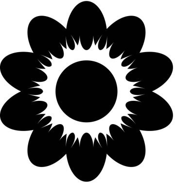 Çiçek süslemesi, çiçek çiçeği çiçek sanatının siyah çizim vektörü