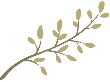 Basit dal yaprakları, illüstrasyon bitkisi 