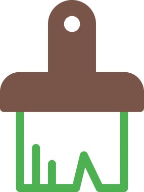 boyalı düz simge, vektör illüstrasyonu