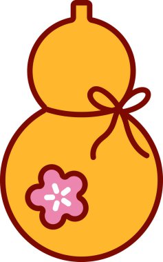 Beyaz arkaplanda izole edilmiş ay kabağı simgesi, vektör illüstrasyonu