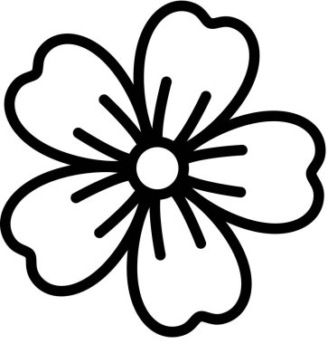 Çiçek yapraklarının güzel vektör çizimi 