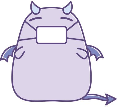 Şişko çizgi film karakteri, vektör illüstrasyonu