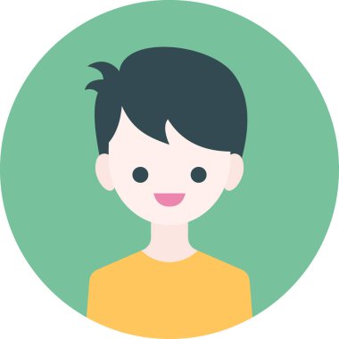 Erkek avatarın vektör illüstrasyonu 