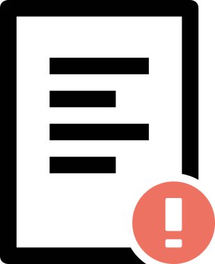 Metin belgesi simgesi, vektör illüstrasyonu