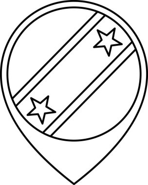 Saint Kitts ve Nevis 'in bayrağı düz simge, vektör illüstrasyonu  