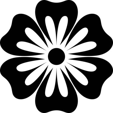 Çiçek süslemesinin vektör illüstrasyonu, çiçek bitkisi sanatı