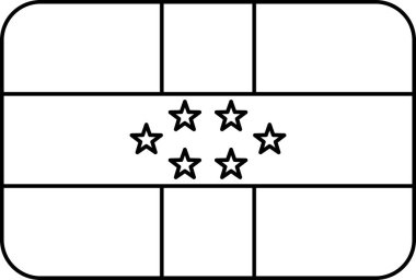 Hollanda Antilleri bayrağı düz simgesi, vektör illüstrasyonu  