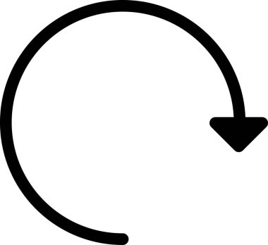 Beyaz arkaplanda izole edilmiş ok simgesi, vektör illüstrasyonu