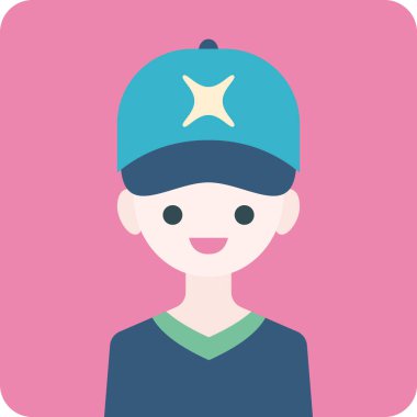 Erkek avatarın vektör illüstrasyonu 