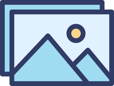 resim düz simgesi, vektör, illüstrasyon 