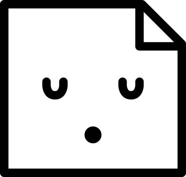 İfade yüz ifadesi duygu simgesi vektörü, dilsiz yüz avatarı etiket notasında