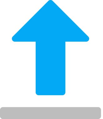 Beyaz arkaplanda izole edilmiş ok simgesi, vektör illüstrasyonu