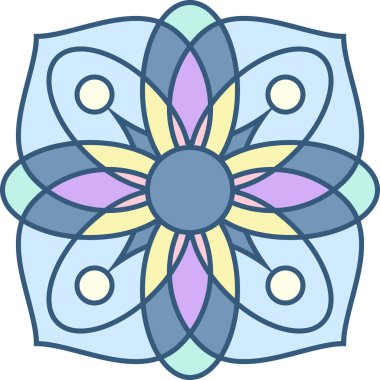 Çiçek mandala vektör çizimi 