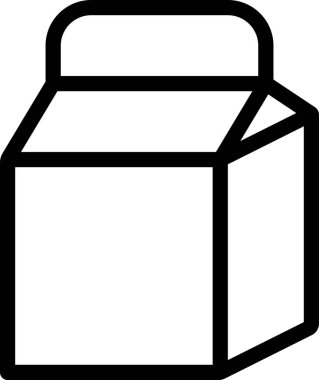 süt paketi düz simgesi, vektör, illüstrasyon