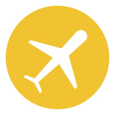 Uçak düzlemi simgesi, vektör, illüstrasyon 