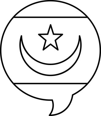 Moritanya simgesinin dili, vektör illüstrasyonu