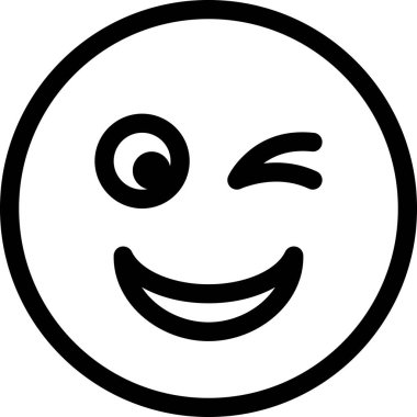 Mutlu maskot simgesinin modern grafik ikonu çizimi