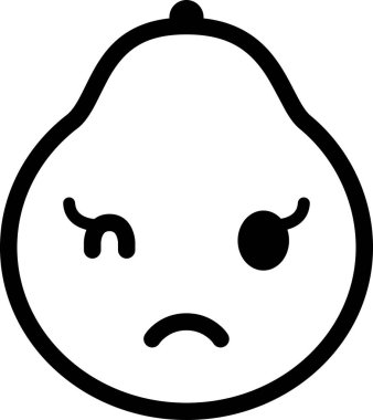 Greyfurt ifadesi yüz ifadesi yüz ifadeleri vektörü, üzgün yüz avatarı