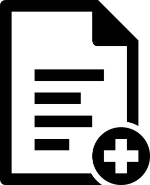 Metin belgesi simgesi, vektör illüstrasyonu