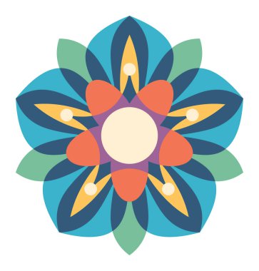 Çiçek mandala vektör çizimi 