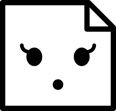 İfade yüz ifadesi duygu simgesi vektörü, dilsiz yüz avatarı etiket notasında