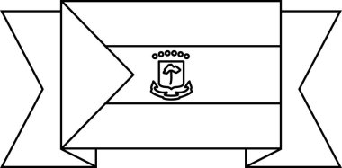 Ekvator Ginesi düz simgesi bayrağı, vektör illüstrasyonu 