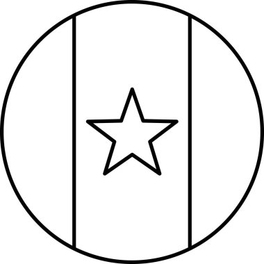 Senegal vektör illüstrasyonunun bayrağı