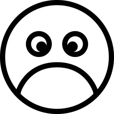 Maskot duygularının modern grafik ikonu temsili hüzünlü 