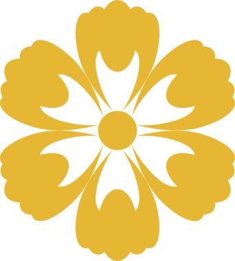 Çiçek süslemesinin vektör illüstrasyonu, çiçek bitkisi sanatı