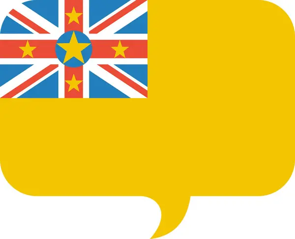Bandera Niue Icono Plano Ilustración Vectorial — Vector de stock
