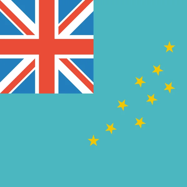 Bandera Tuvalu Vector Ilustración — Archivo Imágenes Vectoriales